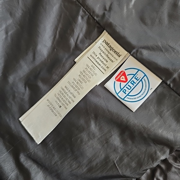 Patagonia Nano Puff Jacket Women's Size Large Black Fullzip Toggle Elastic Waist - Picture 13 of 16
